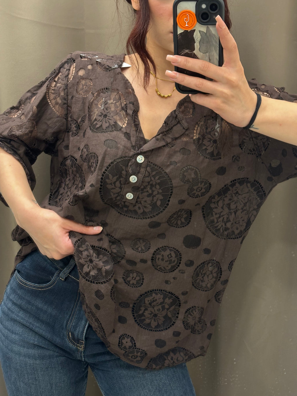 Maglia morita con canotta  sotto